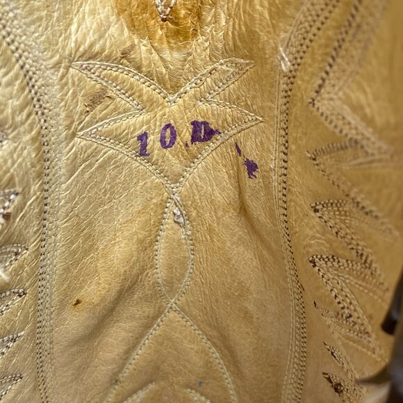 Vintage Men's Pre-Owned Exotic Python Snake Cowboy Boots, Made in Mexico, Sz. 10 - Picture 8 of 10